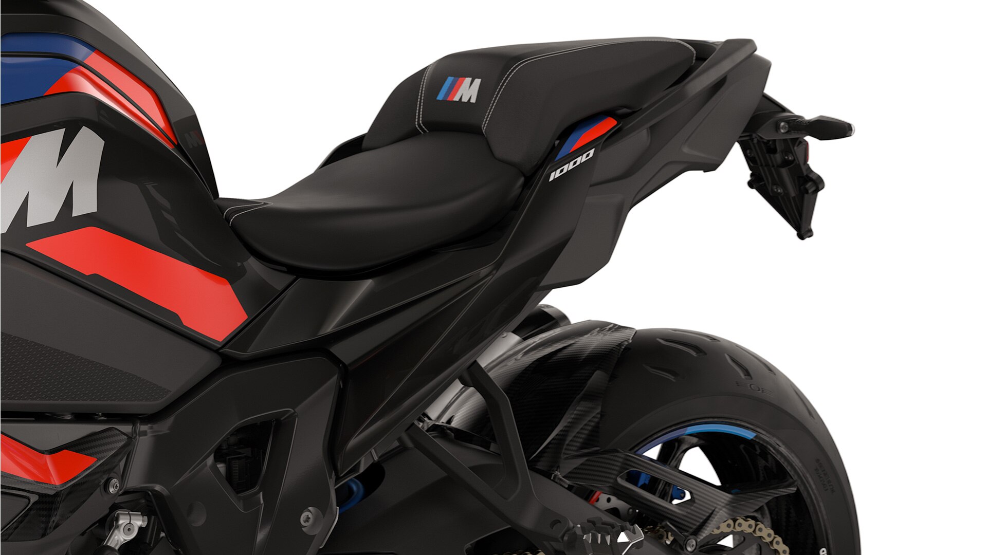 Štíhla zadná časť a frézované diely modelu M 1000 XR od BMW Motorrad